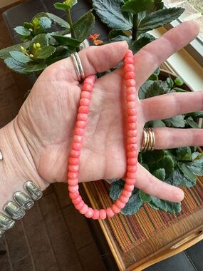 Jay King Mind Finds Bright & Light Faceted Pink Coral Sterling Silver Necklace